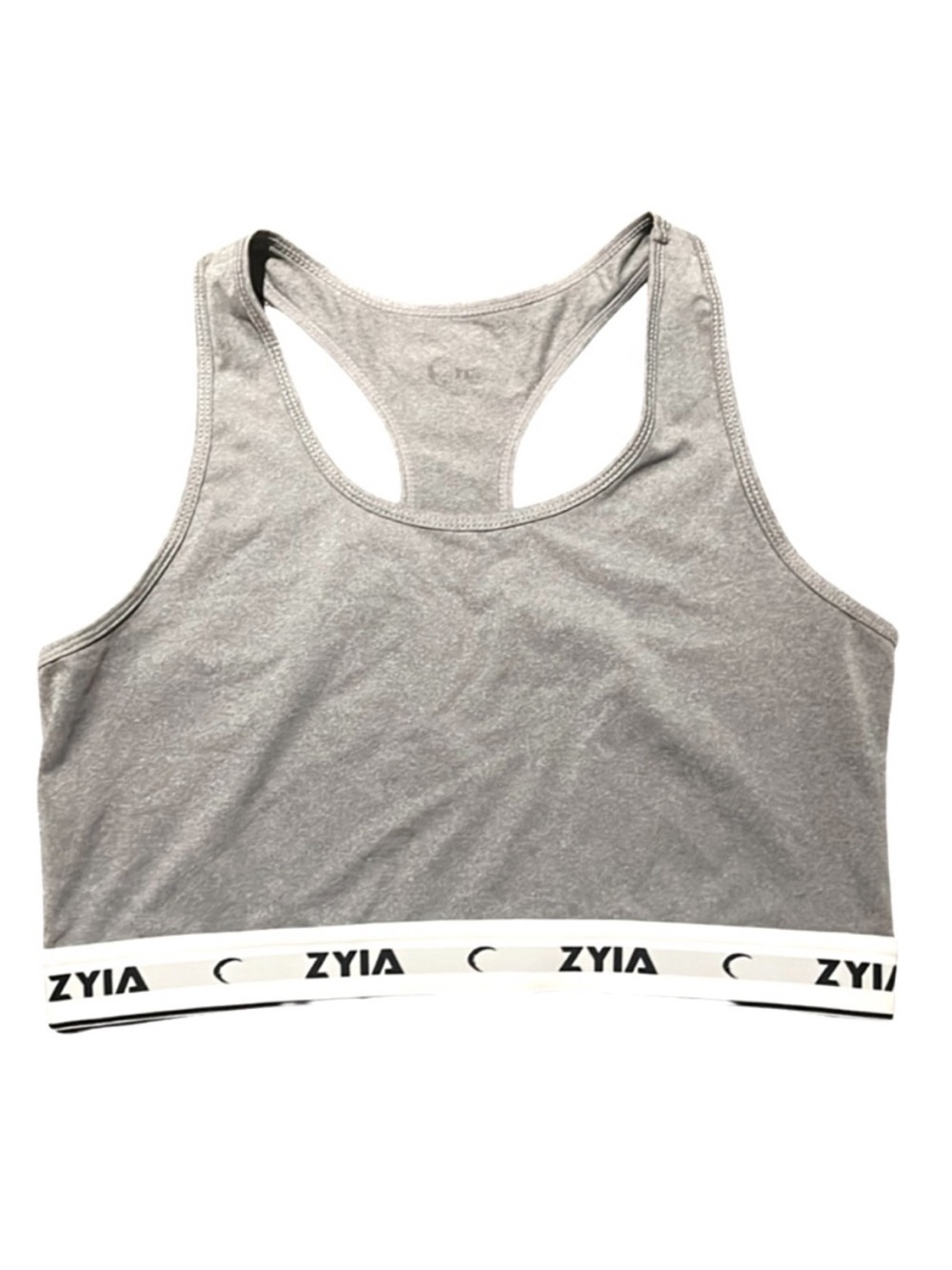 Zyia Active Grey Comfort Racerback Bra